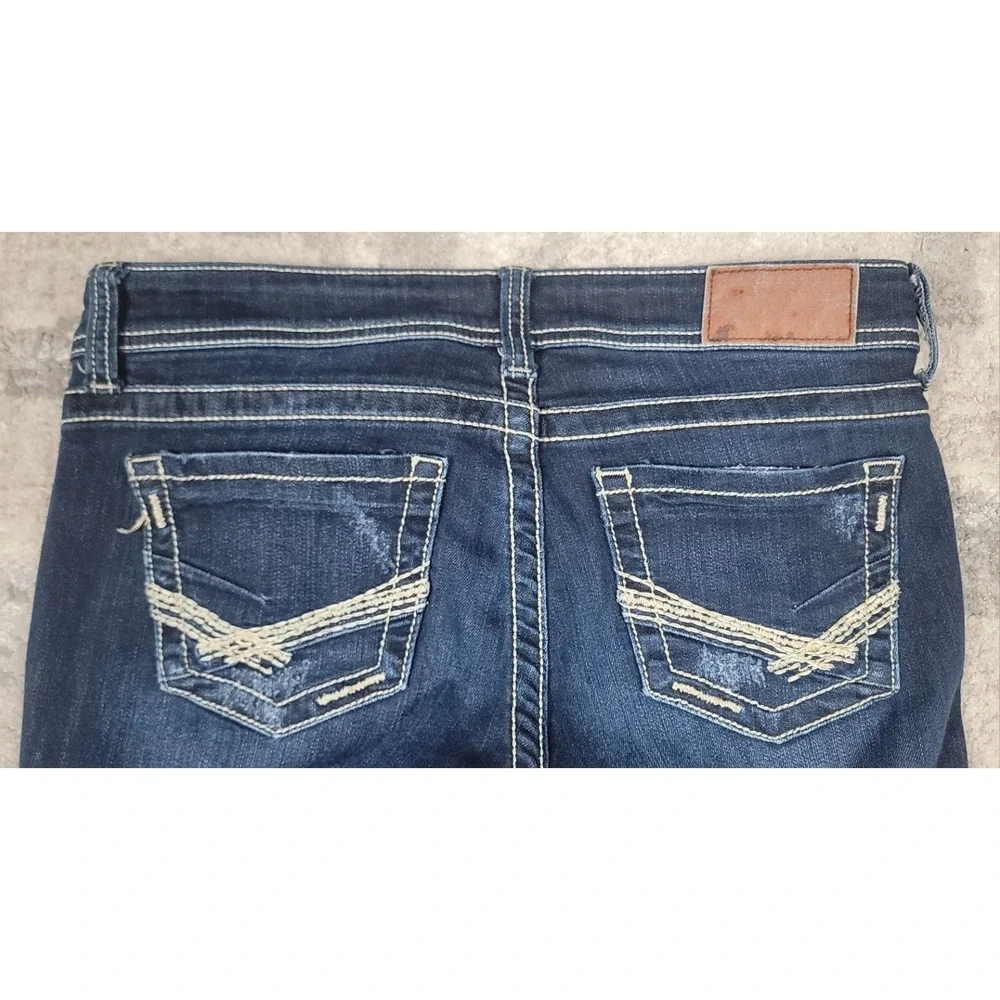 BKE Denim Sabrina Stretch Women's Blue Skinny Stitching Jeans Size 26R 31x31.5" - Picture 8 of 8